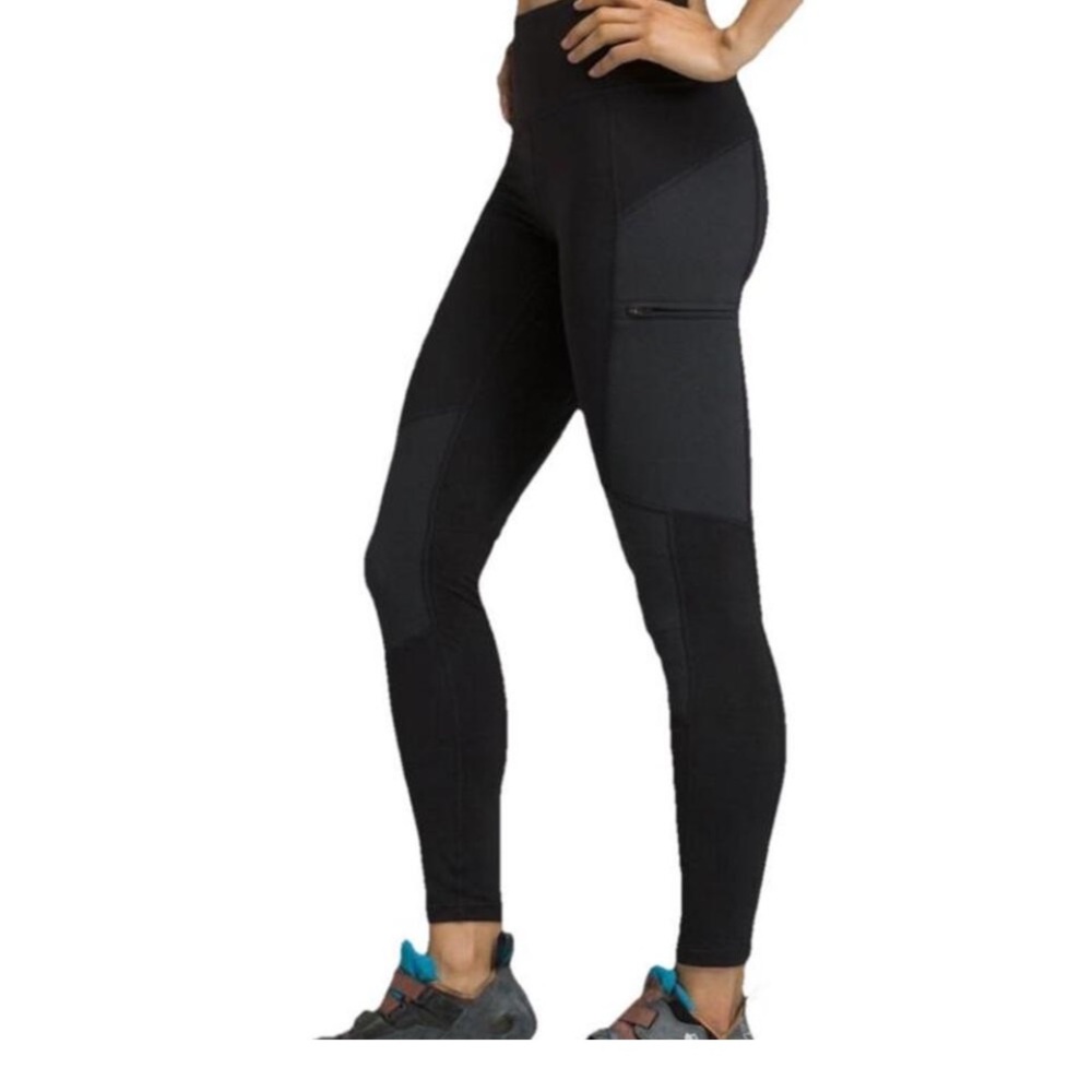 PrAna Black Hiking, Hiking, Climbing Style Leggings w pockets. Size Small